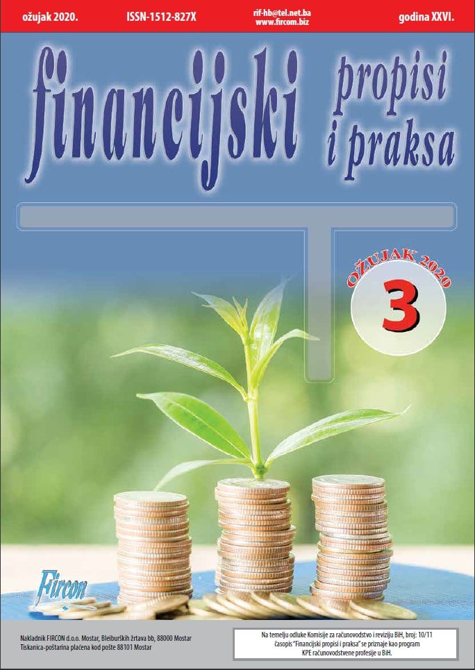 Časopisa „Financijski propisi i praksa“ broj: 03/20